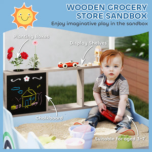 large sandbox with canopy for kids