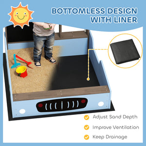 sandbox with canopy and side netting
