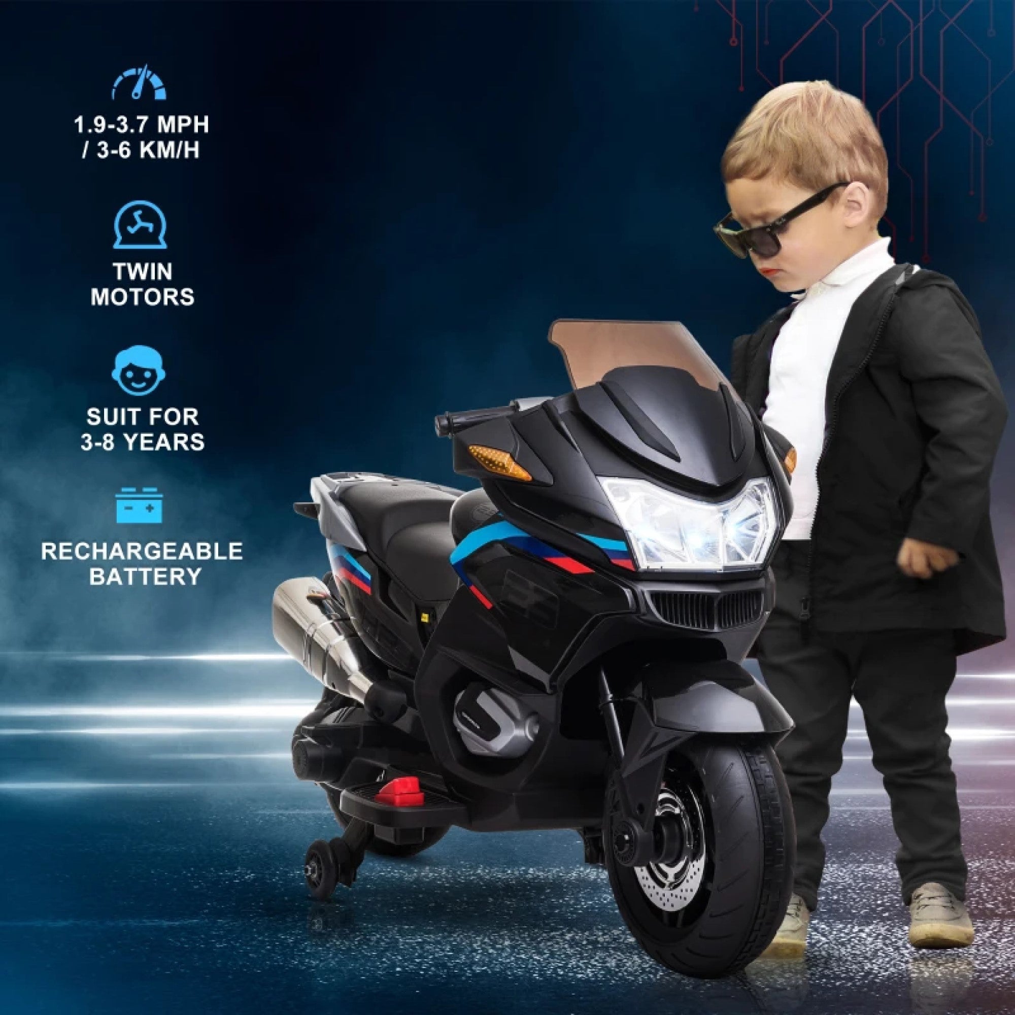Power wheels ride-on bike