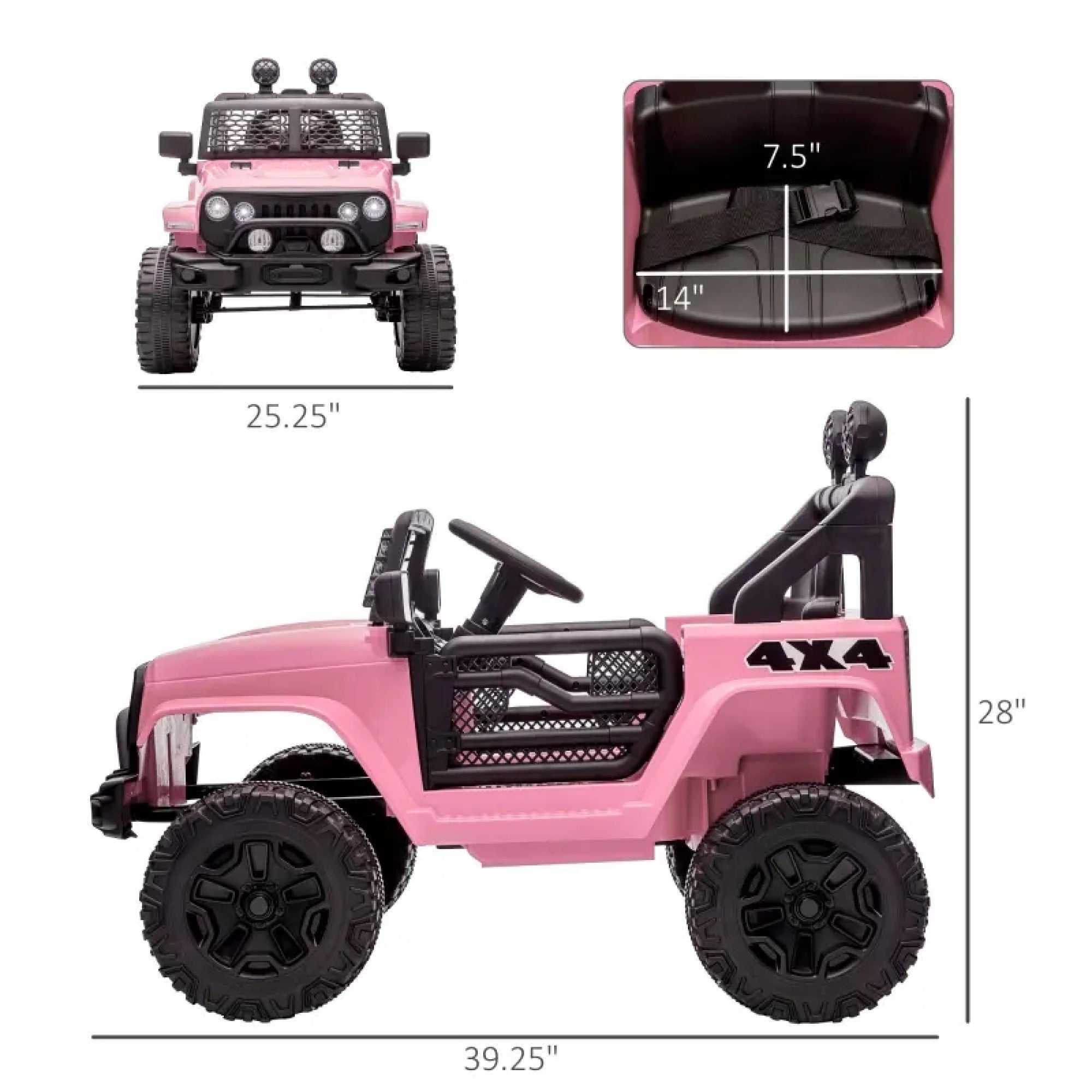 Pink power wheels jeep