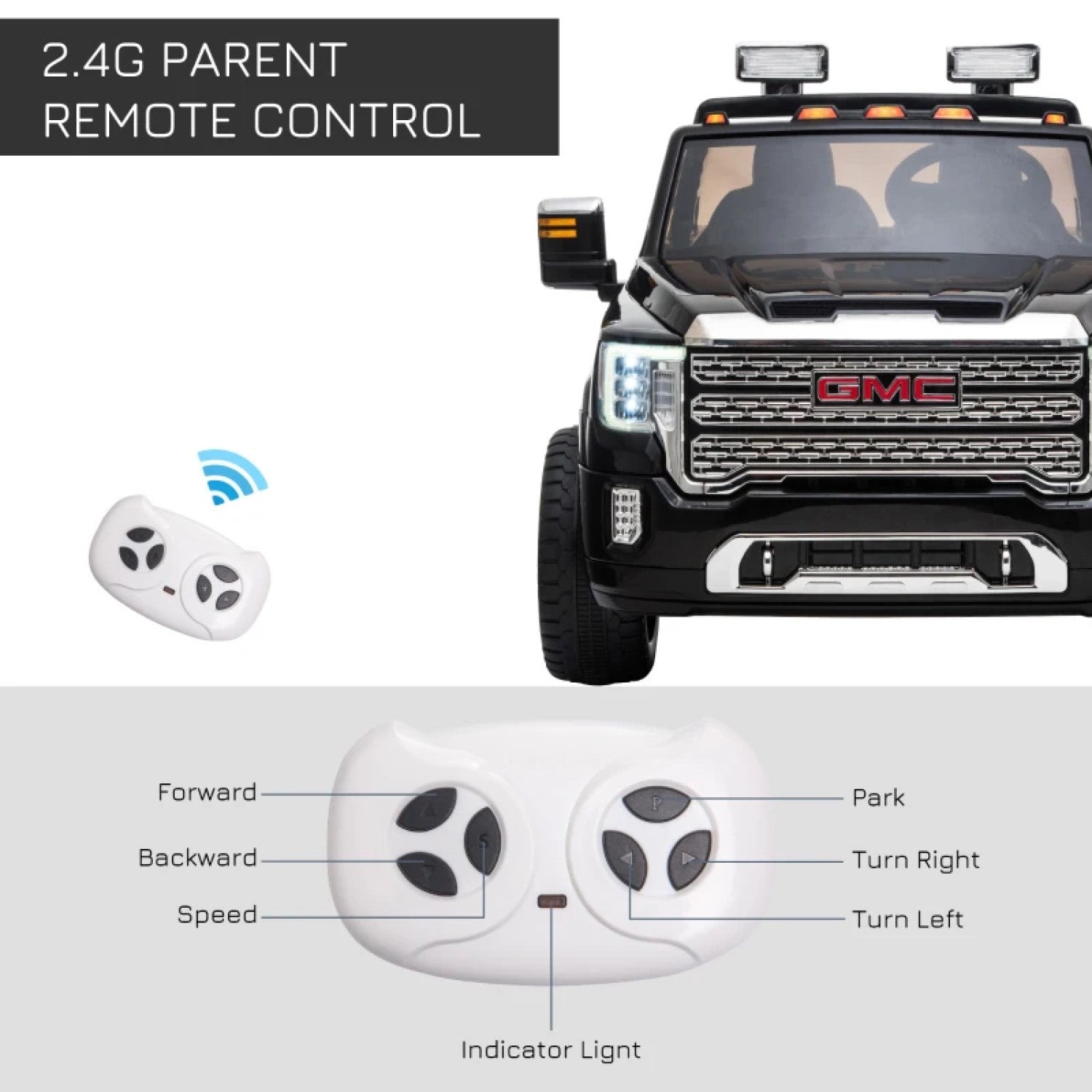 12V Licensed GMC Sierra HD Battery Kids Ride On Car