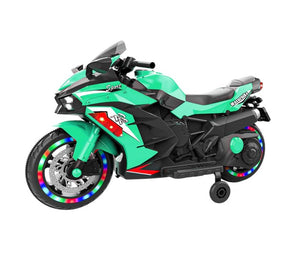 12V Electric Ride-On Toy Motorcycle for Kids with Light-Up Wheels, Bluetooth Music & Lights