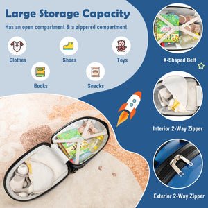 16" Kids Carry-On Hard Shell Luggage with Wheels – Lightweight & Durable Travel Suitcase