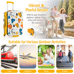 20" Kids Rolling Luggage – Foldable Hardshell Carry-On Suitcase with Wheels