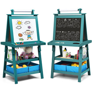 3-in-1 Double-Sided Art Easel with Storage for Kids Versatile Art Station