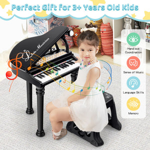 31-Key Kids Piano Keyboard with Stool, Lid & Bench - Ideal for Beginner Pianists