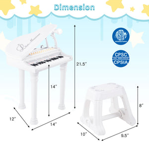 31-Key Kids Piano Keyboard with Stool, Lid & Bench - Ideal for Beginner Pianists