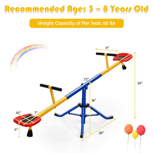 360° Rotation Kids Seesaw Swivel Teeter Totter | Playground Equipment for Fun