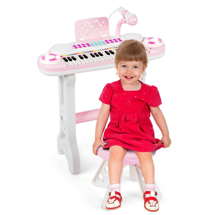 37-Key Electronic Piano Keyboard Playset for Kids – Musical Toy with Fun Features