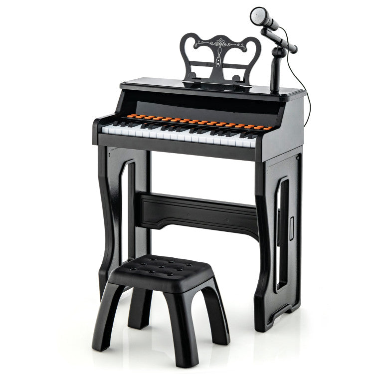 37 keys kids piano keyboard with microphone and detachable music stand for children