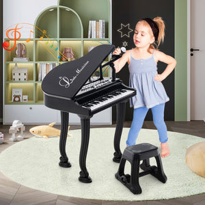 37-Key Kids Piano Keyboard with Stool, Lid & Adjustable Bench - Ideal for Beginners