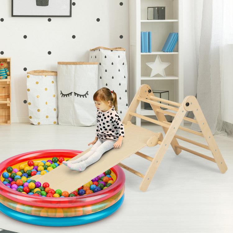 3-in-1 Triangular Climbing Toys for Toddlers – Climber, Slide, and Rocker Play Set