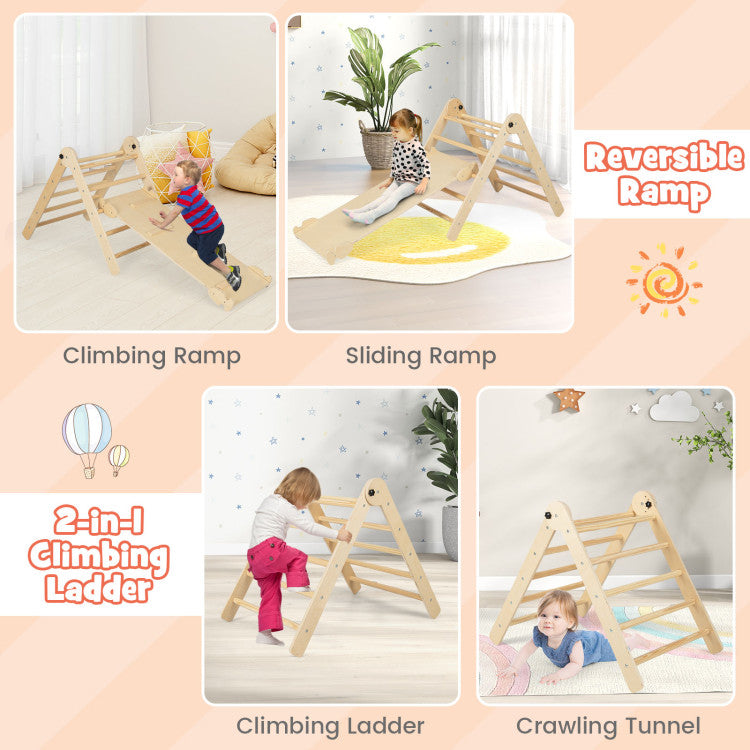 3-in-1 Triangular Climbing Toys for Toddlers – Climber, Slide, and Rocker Play Set