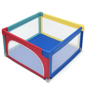 47x47 Inch Baby Playpen with 50 Ocean Balls – Safe Play Area for Infants