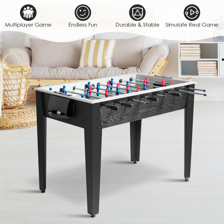 48" Competition-Size Wooden Foosball Table for Home Recreation and Family Fun