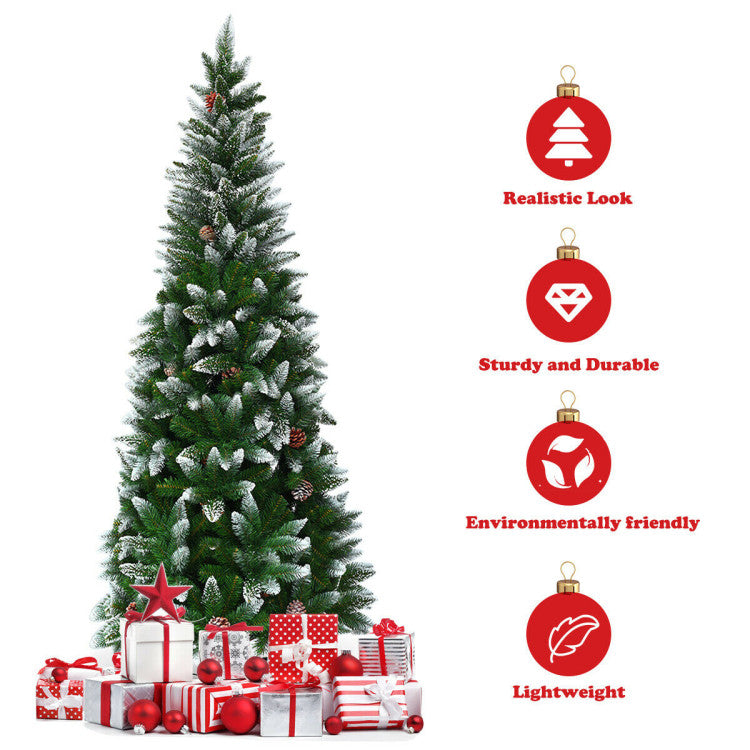 Christmas tree with presents and decorative elements on a white background