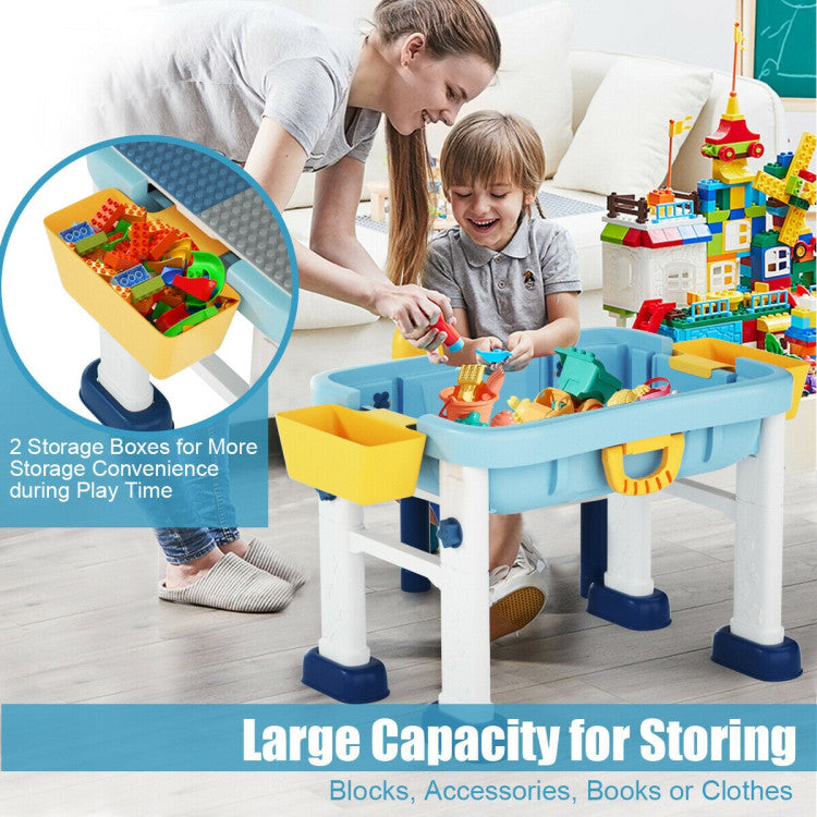 6-in-1 Kids Activity Table Set with Chairs – Multi-Functional Play and Study Desk