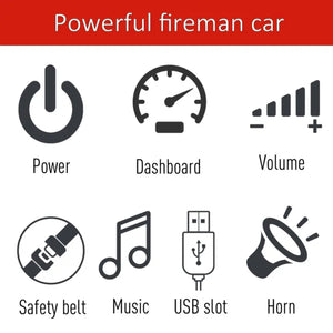 6V Electric Ride-On Fire Truck