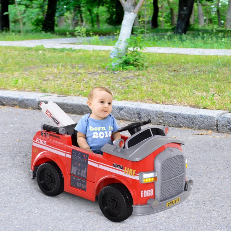 6V Electric Ride-On Fire Truck