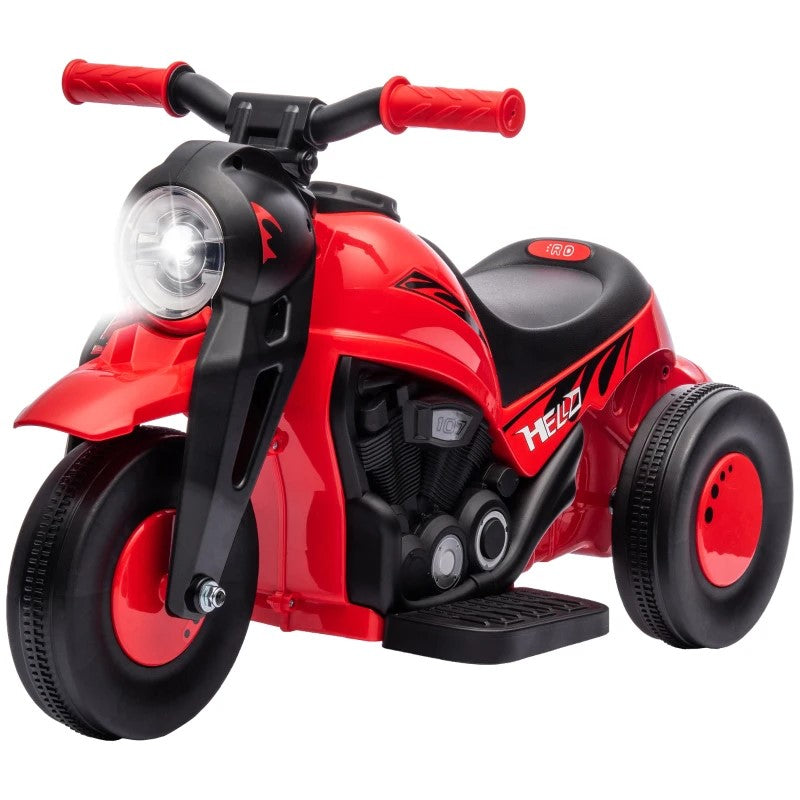 6V Kids Electric Ride-On Motorcycle with Bubbles, 3 Wheels, LED Headlight & Music