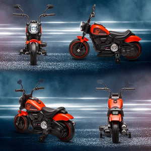 6V Kids Motorcycle with Training Wheels, Single-Button Start, and Safe Design