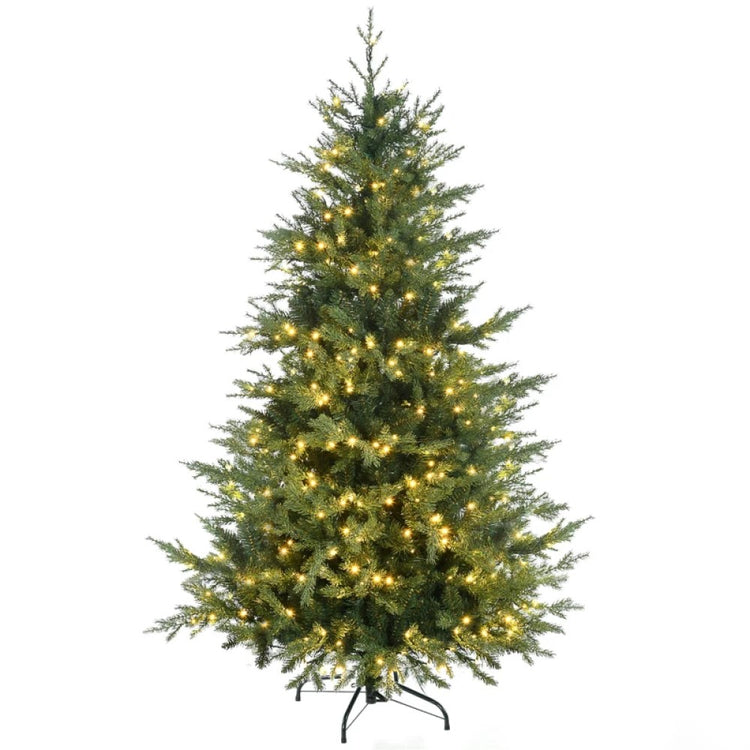 6' Pre-Lit Artificial Christmas Tree with Warm White LED Lights and 8 Light Modes