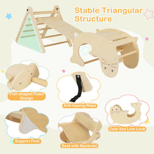 7-in-1 Indoor Climbing Toys for Toddlers – Multi-Play Set with Reversible Ramp