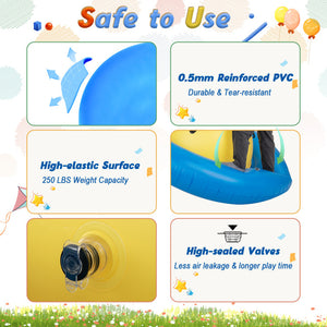 7.5-Foot Giant Inflatable Dome Rocker Bouncer for Kids with 6 Built-in Handles