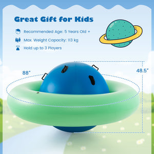 7.5-Foot Giant Inflatable Dome Rocker Bouncer for Kids with 6 Built-in Handles