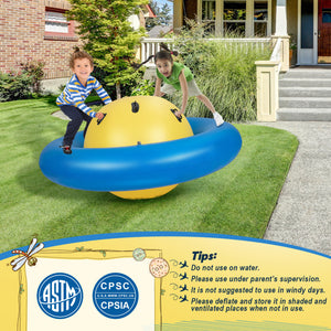 7.5-Foot Giant Inflatable Dome Rocker Bouncer for Kids with 6 Built-in Handles