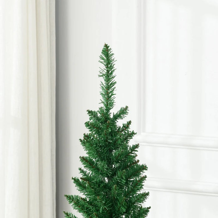 7FT Decorated Pencil Christmas Tree with 499 Realistic Branch Tips & Plastic Stand