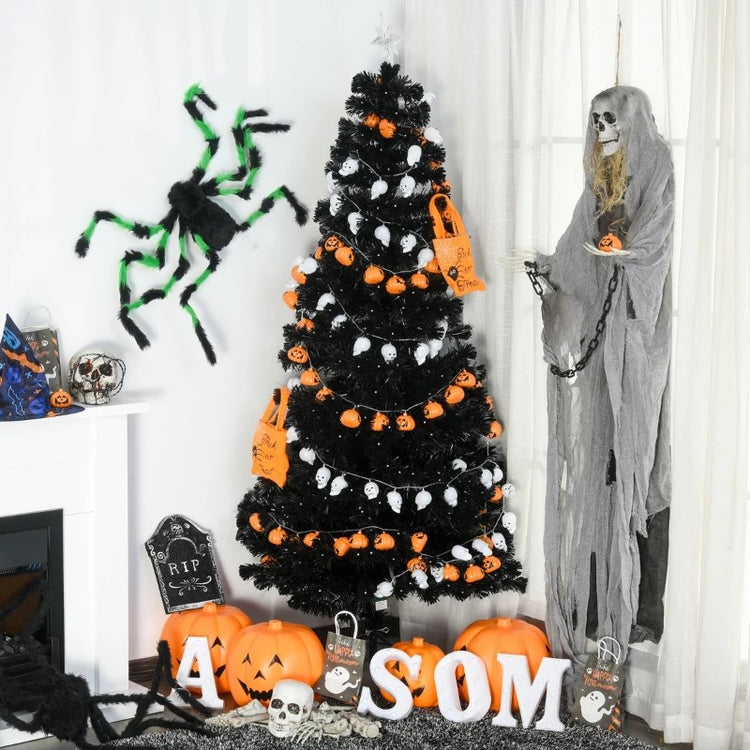 7ft Tall Artificial Christmas Tree with 280 Multi-Color Fiber Optic LED Lights