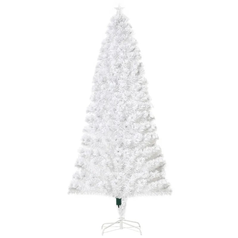 7ft Tall Artificial Christmas Tree with 280 Multi-Color Fiber Optic LED Lights