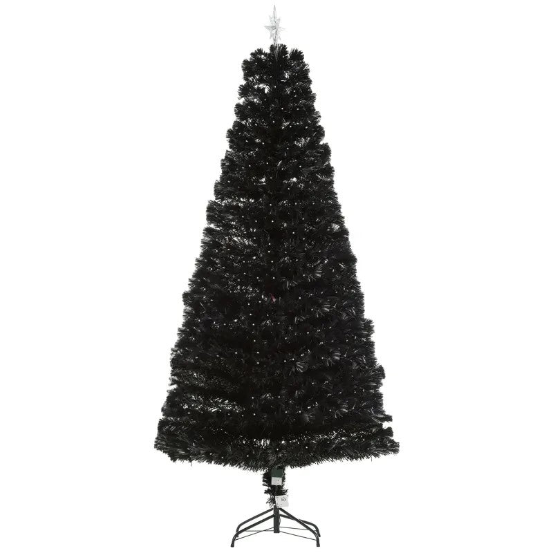 7ft Tall Artificial Christmas Tree with 280 Multi-Color Fiber Optic LED Lights
