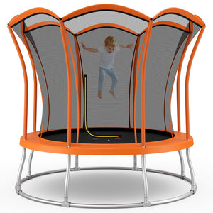 8ft outdoor kids trampoline with flower shape