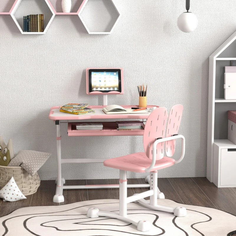 Pink Junior Desk And Chair Set Kids Desk Pink Wooden And Chair Set
