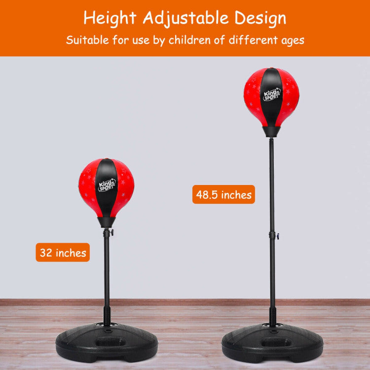 Adjustable Kids Punching Bag Toy Set with Boxing Gloves for Active Playtime - Toy Sports for Preschoolers
