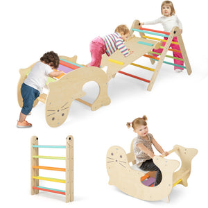 7-in-1 Indoor Climbing Toys for Toddlers – Multi-Play Set with Reversible Ramp