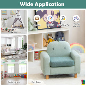 Comfortable Kids Sofa with Armrests and Thick Cushion – Soft Velvet Upholstery Seating