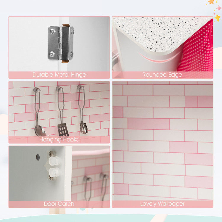 pretend kitchen pink playset