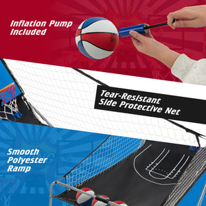 Dual Shot Basketball Arcade Game - 8 Modes, 4 Balls for Fun Family Play