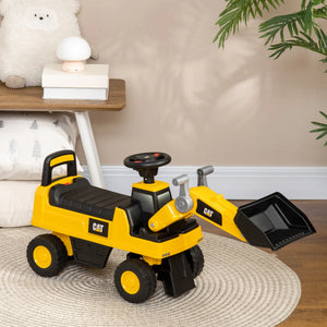 Toddler excavator ride-on toy construction vehicle with storage