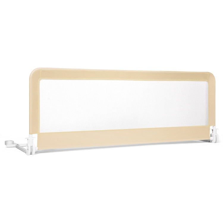 59" Foldable Breathable Baby Bed Rail Guard with Safety Strap for Secure Sleep Protection