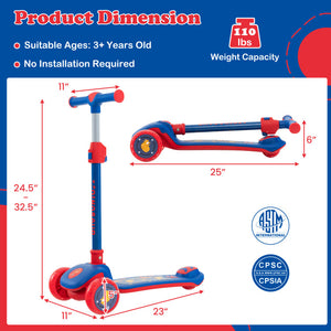 kick scooter 3 wheel pink