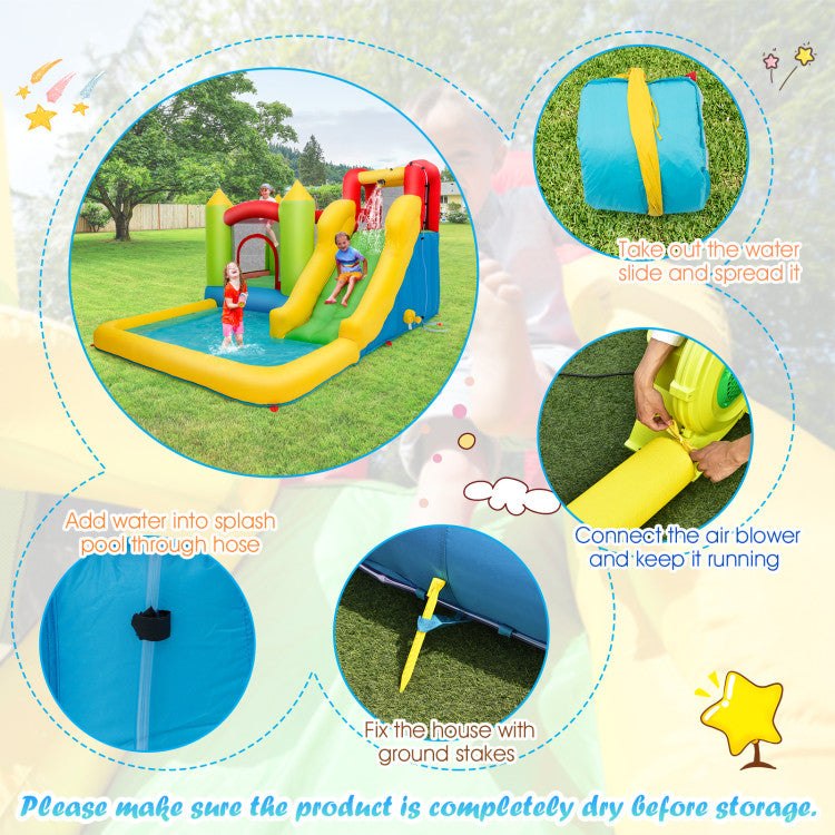 inflatable bounce house water slide