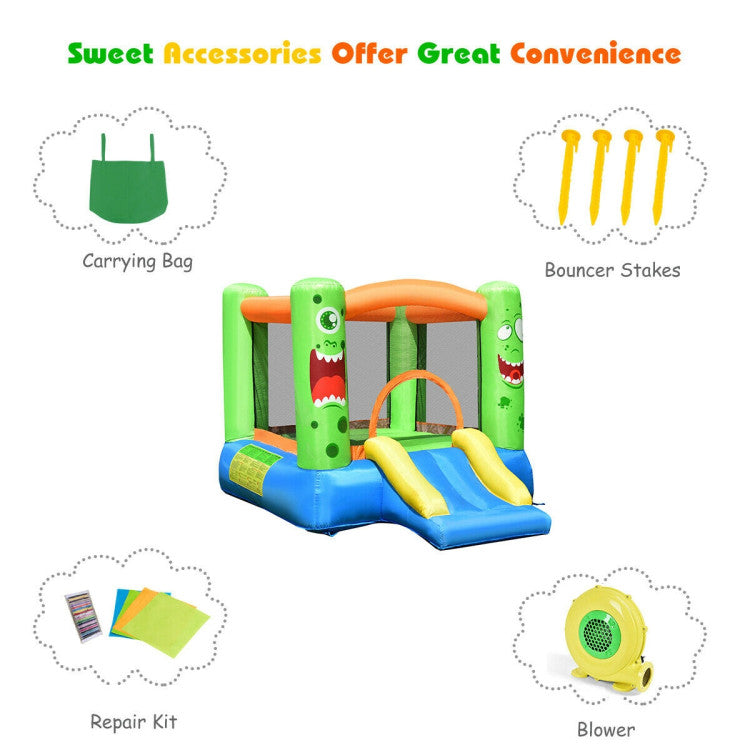 inflatable bounce house with blower