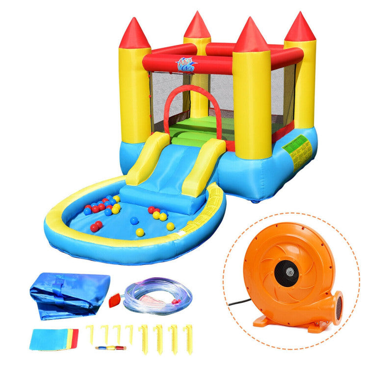 inflatable bounce house with slide