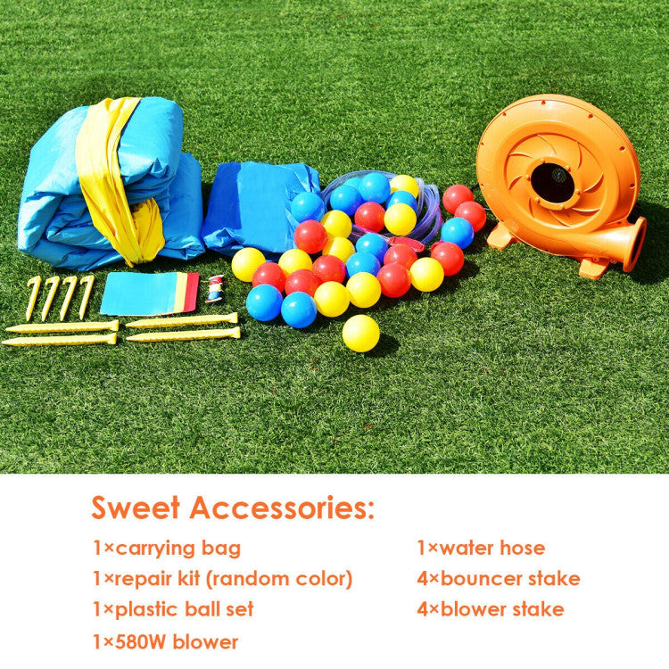inflatable bounce house with slide