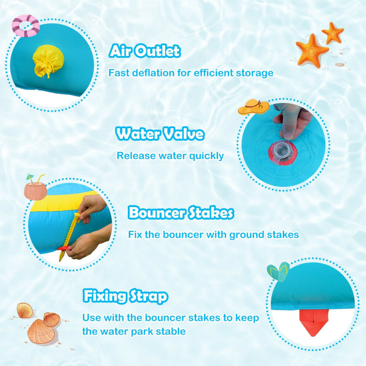 inflatable bounce house water slide