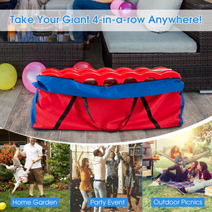 Jumbo 4-in-a-Row Game Storage Bag – Durable Carrying Case for Giant 4-to-Score Set